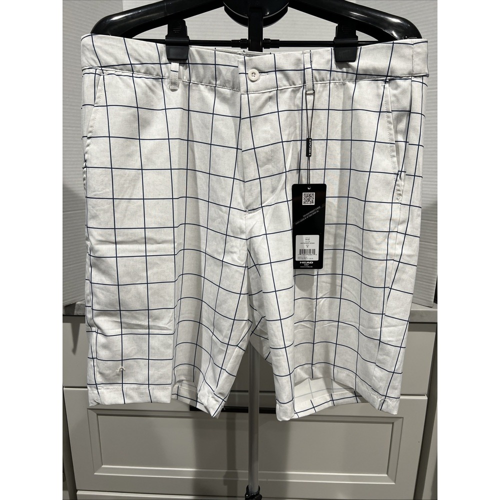 Head Golf Mens Brise Stretch Shorts Size‎ 38 White/Deep Ocean